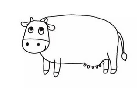 奶牛的简笔画