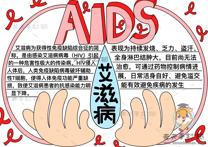艾滋病手抄报