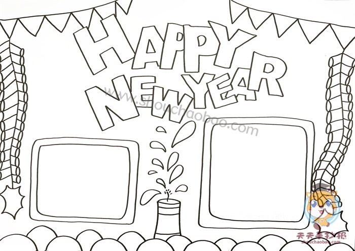 新年英语手抄报
