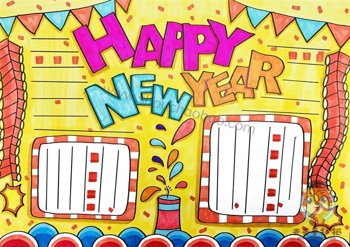 新年英语手抄报
