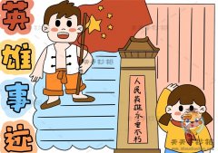 革命英雄事迹手抄报画法模板讲解，英雄事迹手抄报内容文字资料