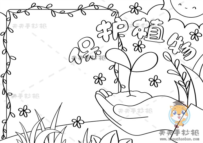 保护植物手抄报