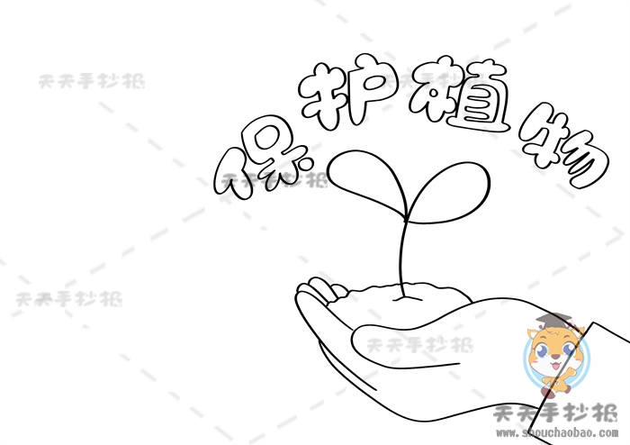 保护植物手抄报