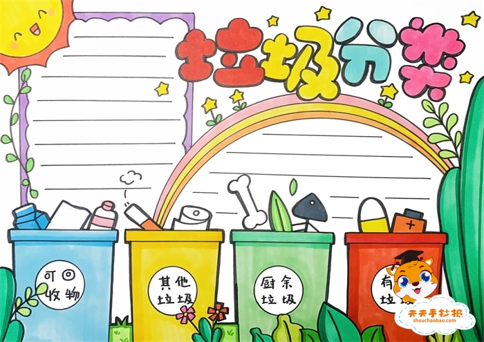 垃圾分类手抄报