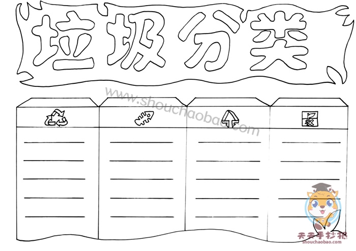 垃圾分类手抄报