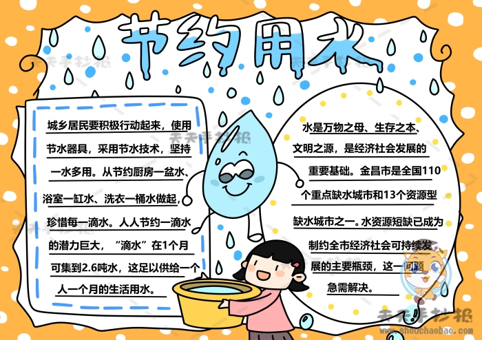 节约用水手抄报