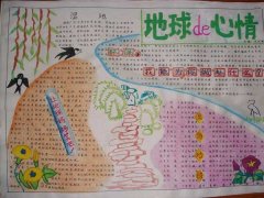 小学生绿色环保手抄报，地球的心情