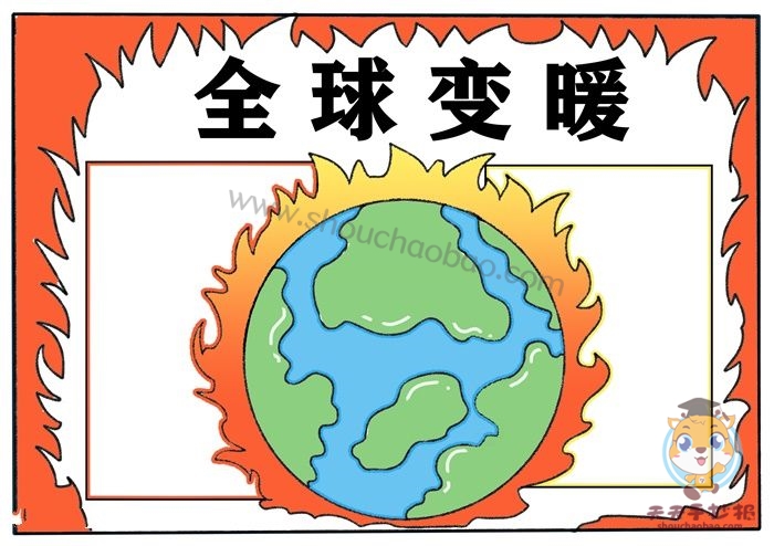 全球变暖手抄报