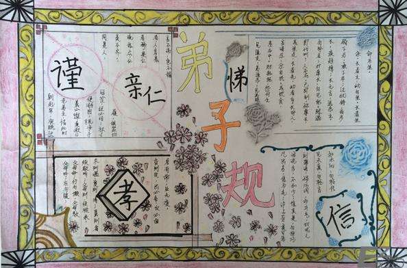 弟子规手抄报，仁义礼智信