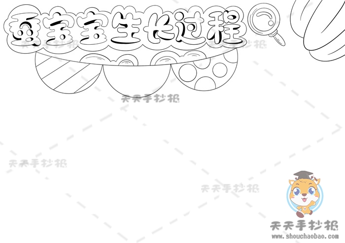 蚕宝宝生长过程手抄报