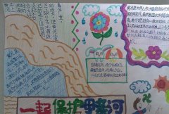 黄河手抄报，一起保护母亲河
