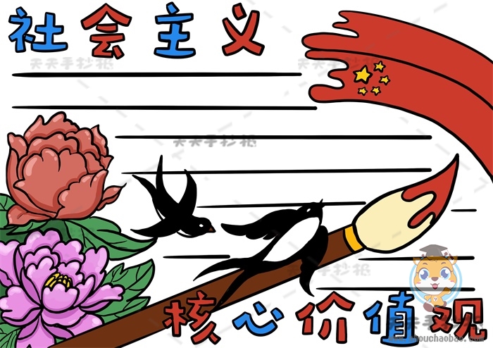 社会主义核心价值观手抄报