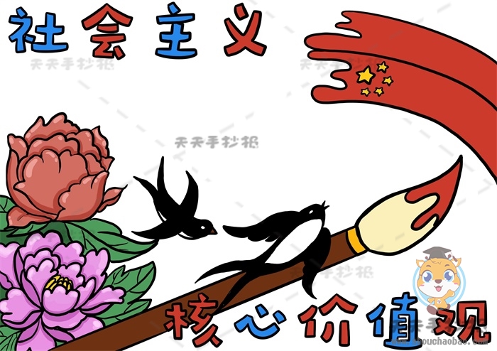 社会主义核心价值观手抄报