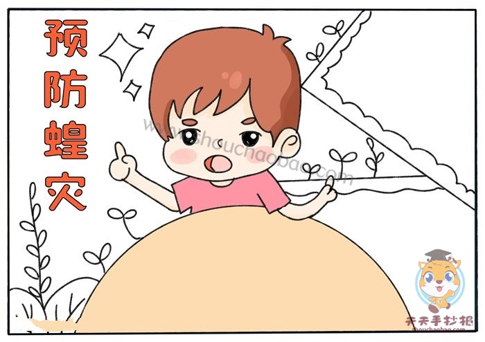 预防蝗灾手抄报