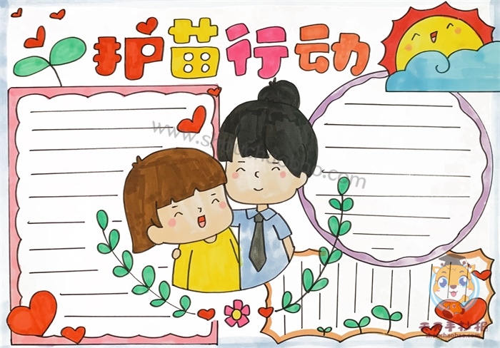 护苗行动手抄报