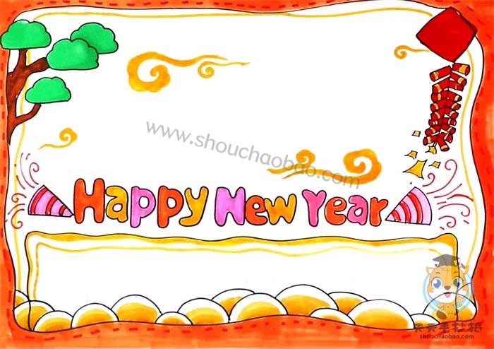 新年英语手抄报