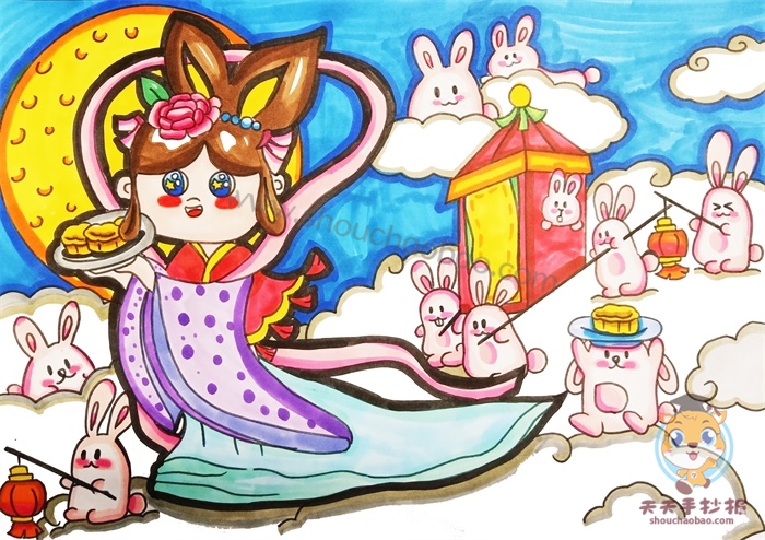中秋节儿童画