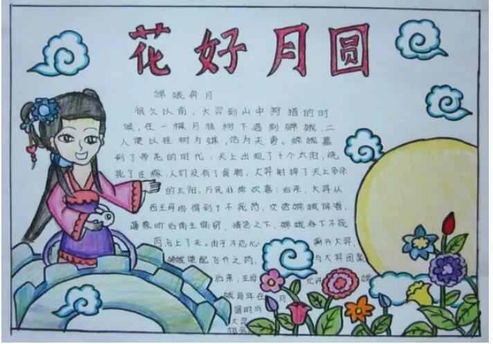 中秋手抄报,何以团圆唯有中秋