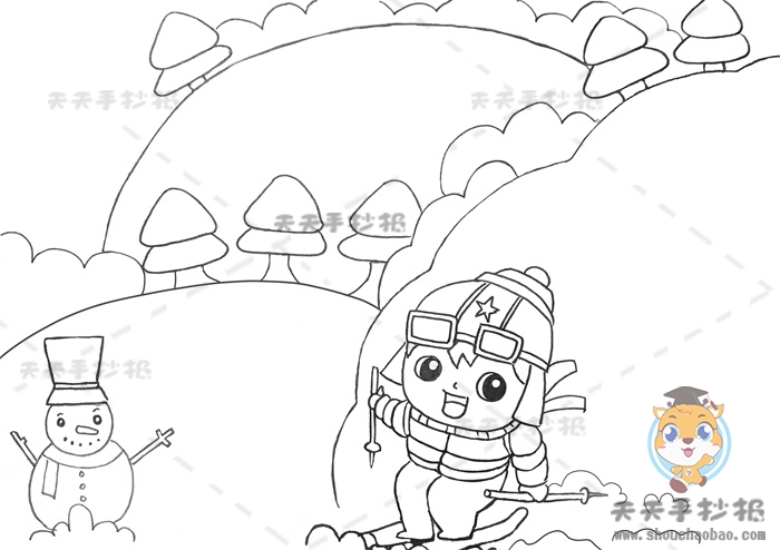 冬天手抄报