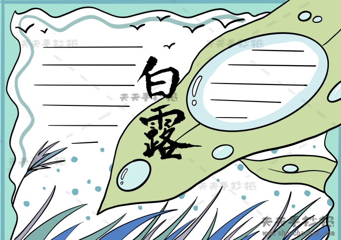 白露手抄报