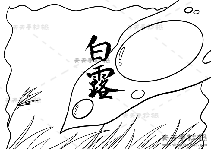 白露手抄报