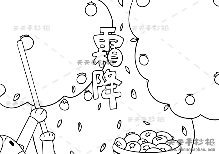 霜降手抄报