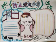 预防一氧化碳中毒手抄报，小心行事珍爱生命
