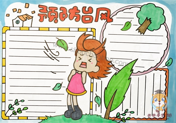 预防台风手抄报