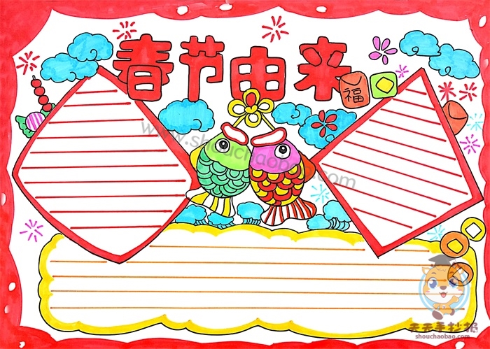 春节的由来手抄报