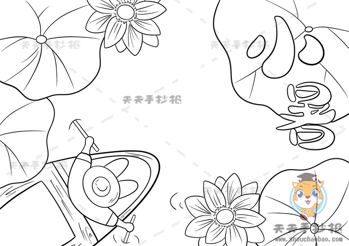 小暑手抄报
