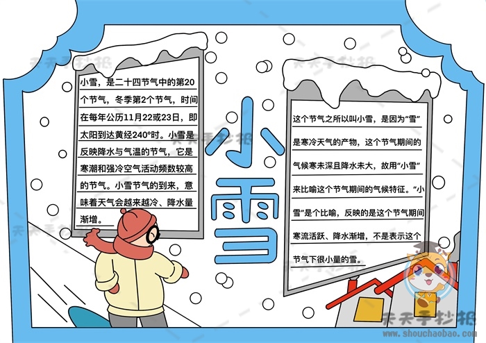 小雪手抄报