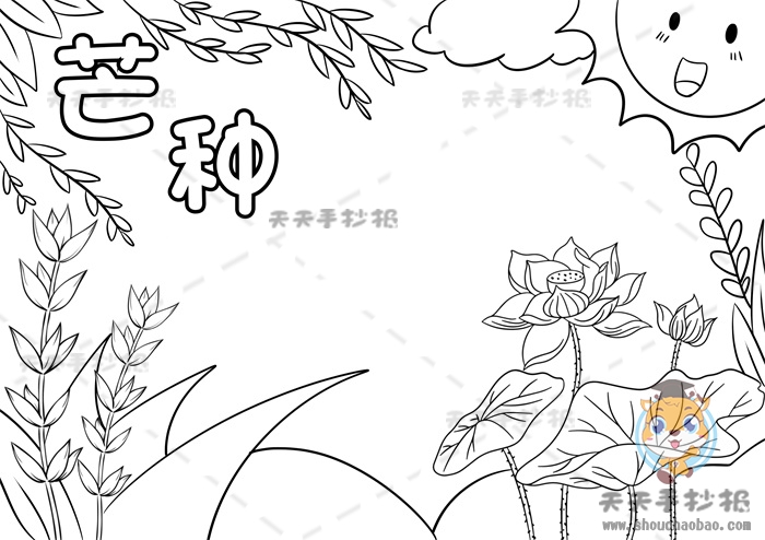 芒种手抄报