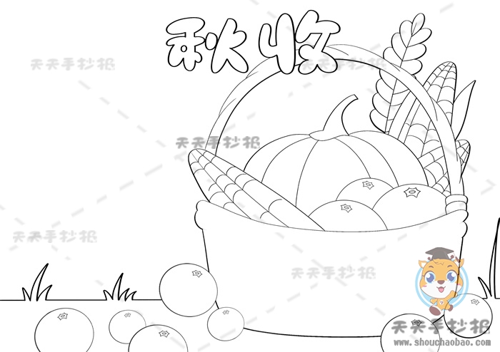 秋收手抄报