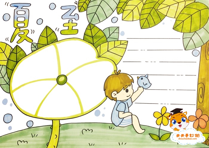 二十四节气夏至手抄报