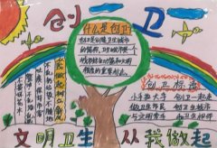 创卫手抄报，文明卫生从我做起