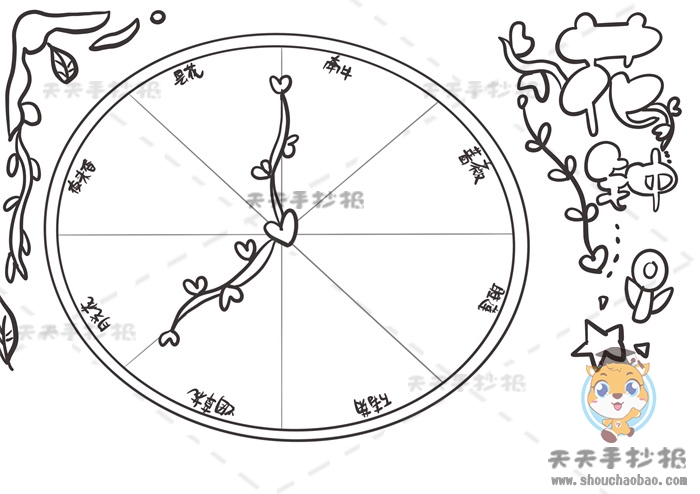 花钟手抄报