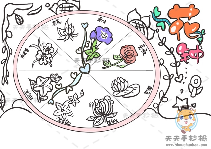 花钟手抄报