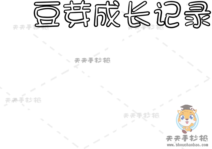 豆芽成长记录手抄报