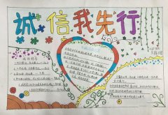 关于诚信手抄报图片，诚信我先行