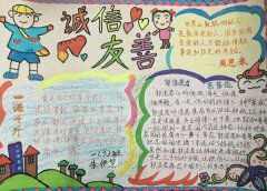 关于诚信手抄报图片，诚信友善