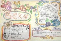关于感恩的手抄报，感恩父母