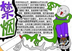 关于禁烟的手抄报怎么画简单，十分简单的禁烟手抄报模板教程