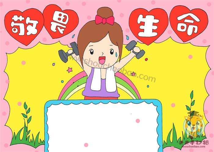 敬畏生命手抄报