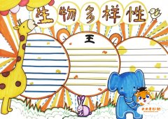 关于生物多样性手抄报怎么画，生物多样性手抄报内容文字模板