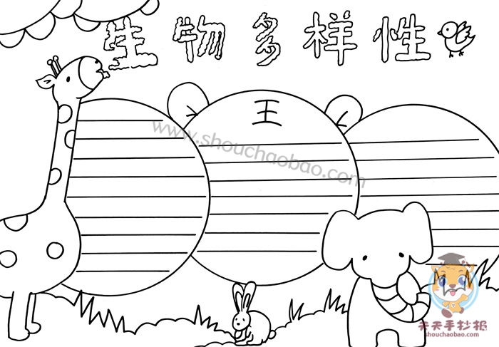 生物多样性手抄报