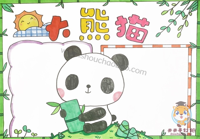 　　大熊猫手抄报