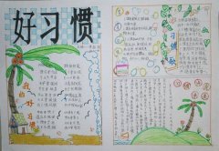 好习惯伴我行手抄报，好习惯成就好人生