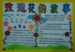 花的手抄报，玫瑰花的故事