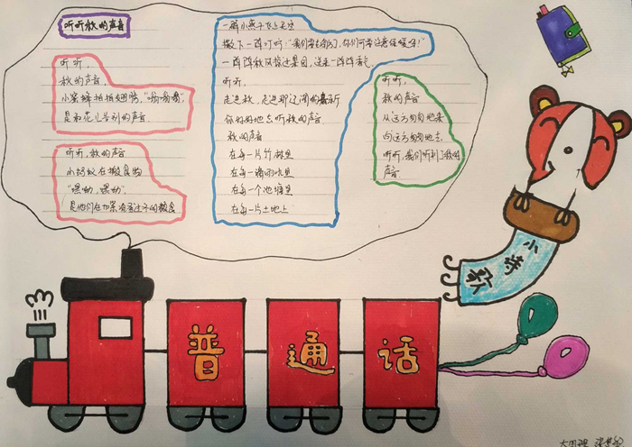 简单的推广普通话手抄报，说好普通话