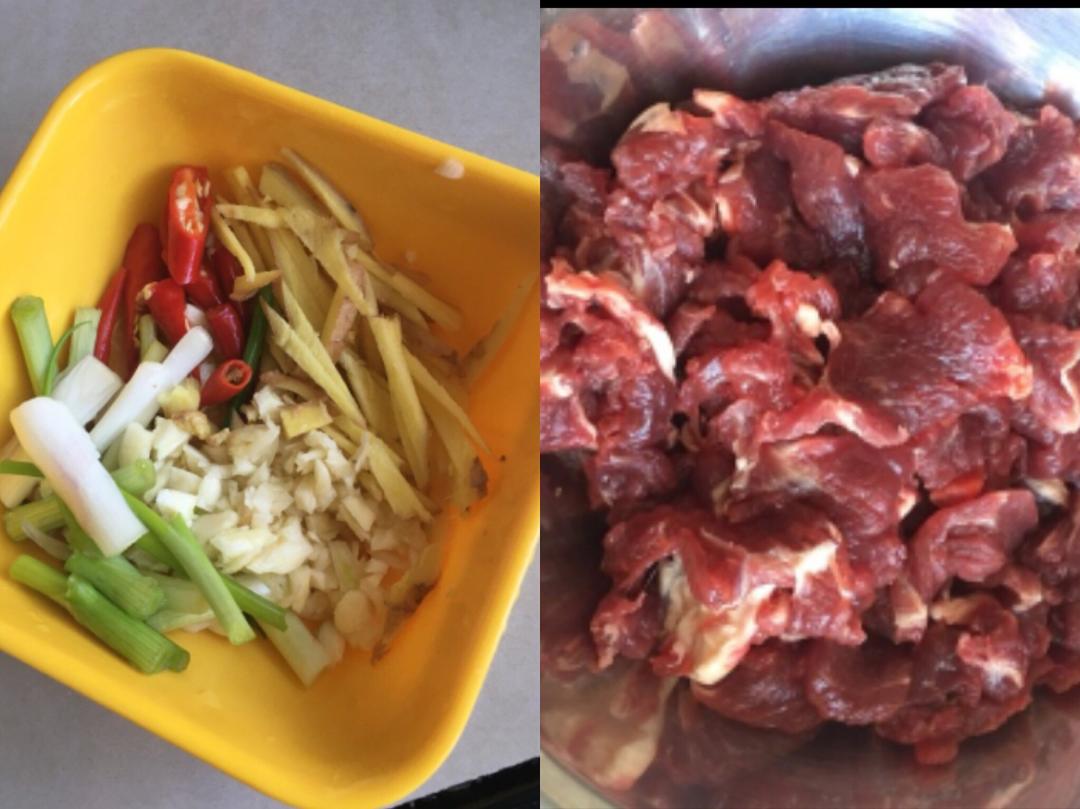 青椒炒牛肉的做法 步驟1